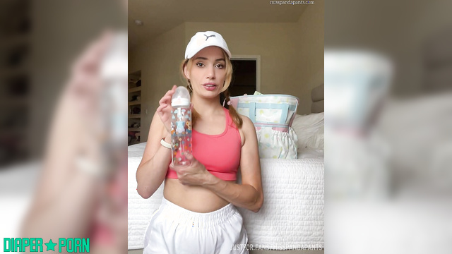 Ava Panda talking dirty with diaper exposed - Misspandapants