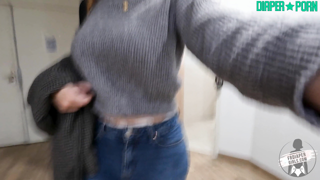 Charlotte's dirty diaper change, moans as new one snug - FRDiapergirls