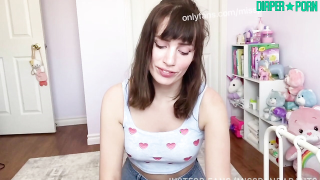 Brunette Ava's POV diaper change and spanking - Misspandapants