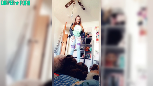 Blonde crawling, diaper stuffed by mommy Kat - ABDreams