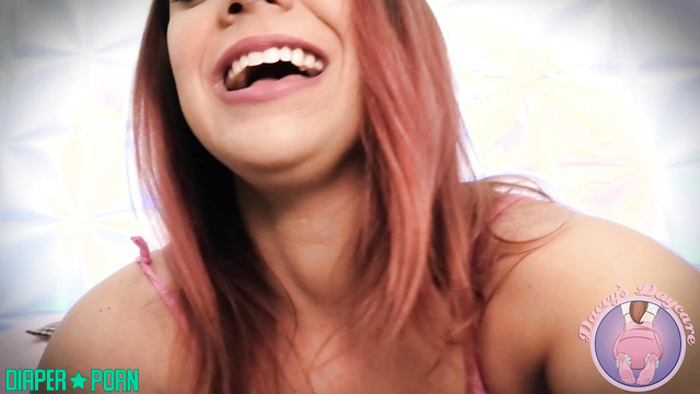 Topless redhead, dirty talk while diaper changed - Dacey's Daycare