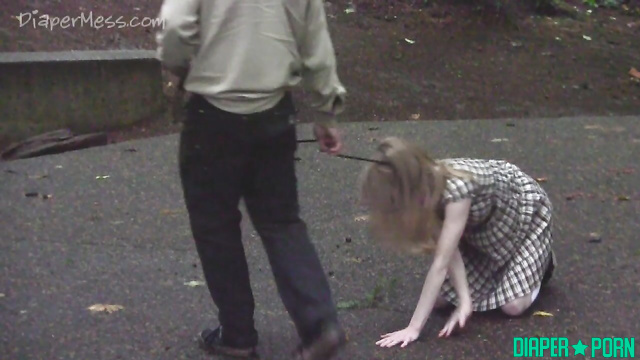 DiaperMess - Nat Tiptoes In Long Socks With Daddy For Diapered Regression Romp