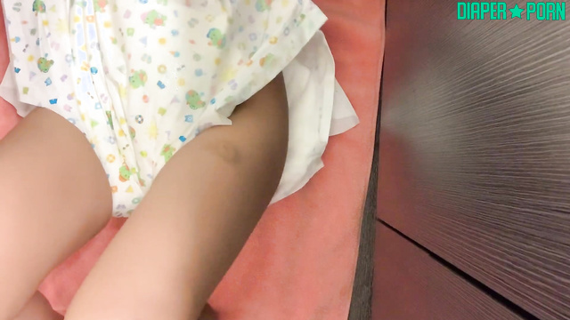 Lainey Nude, Gagging on Fingers During Diaper Change - ABDL Porn