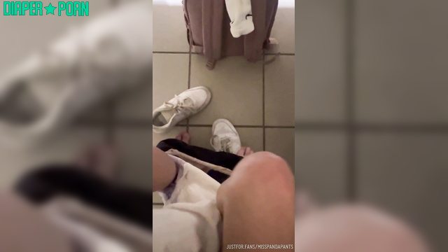 Tipsy Ava Panda puts on diaper in public - Misspandapants
