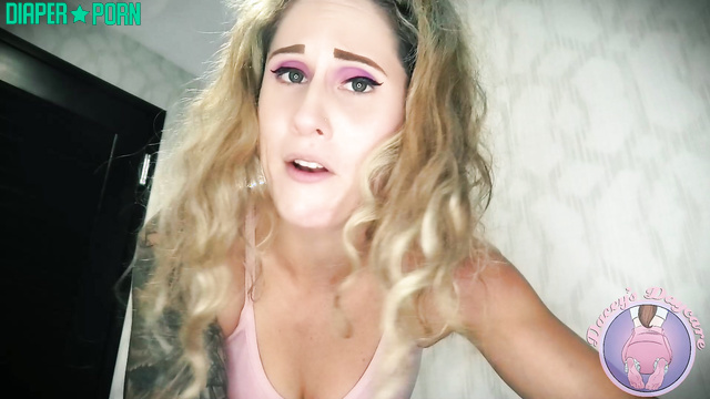 Blonde face buried in stinky full diaper - Dacey's Daycare