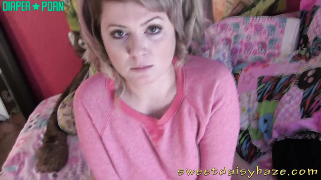 Blonde ageplaying, sucking dick loud with nappy on - ABDL Porn