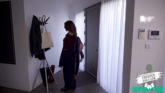 FRDiapergirls - Topless Babe Swaps Diaper Punishing Cheating With Messy Wetting