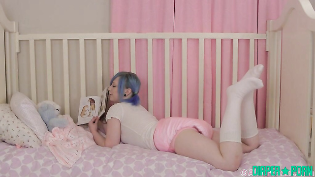 Candy's solo age regression with socks and piercings - ABDreams