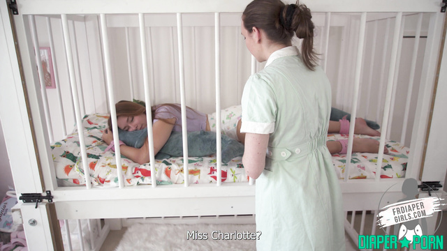 Redhead bound, toy deep, moaning in wet diaper - FRDiapergirls