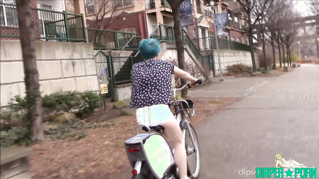 Multicolored hair babe solo in soggy nappy tease - UKDiaperGirls