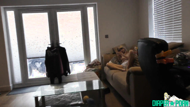 Topless Chloe grinding wet in diapers - UKDiaperGirls