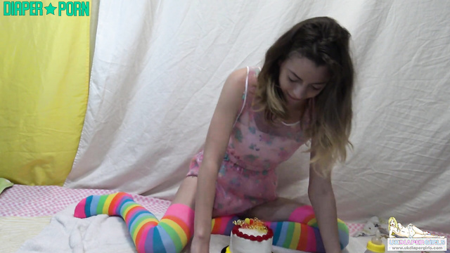Birthday mess with fingers deep and moaning - UKDiaperGirls