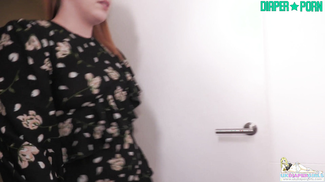 Redhead Kate's nude diaper change, moaning softly - UKDiaperGirls