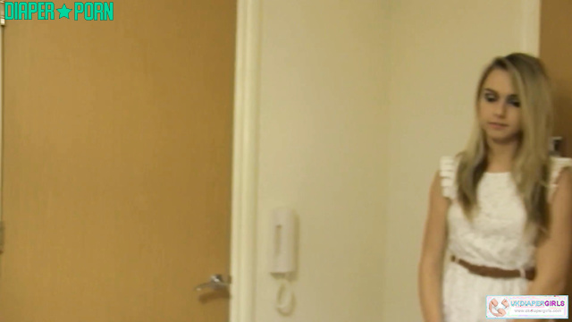 Chloe naked, punished and tied while diapers leak - UKDiaperGirls