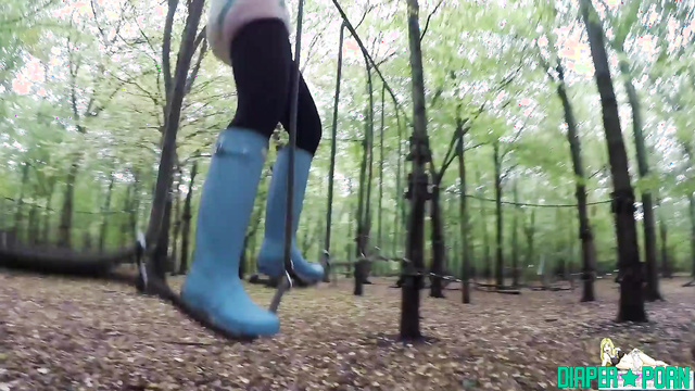Pantyhose Tease in Forest - UKDiaperGirls