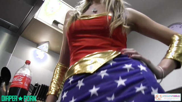 Blonde lesbians talk dirty, teasing in sexy costumes - UKDiaperGirls