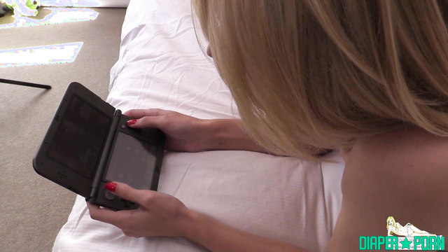 Topless Chloe grinding on bed, creamy diaper thrills - UKDiaperGirls