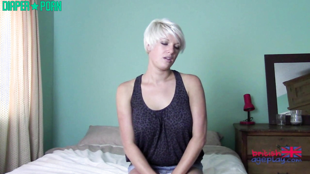 Blonde solo teasing with ageplay talk - UKDiaperGirls