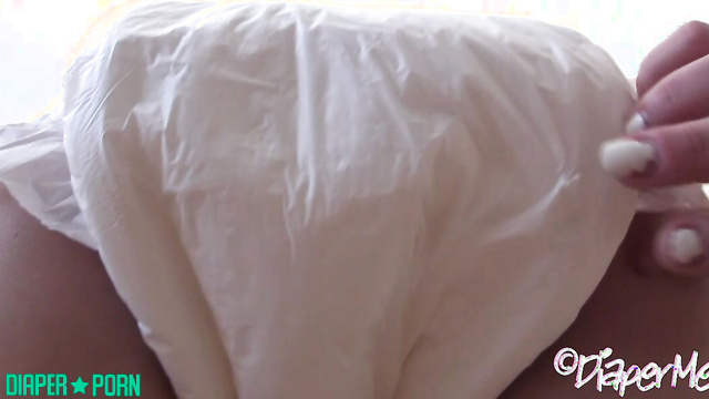 Topless lesbian grinding diaper mess above face - DiaperMess