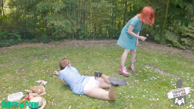 Redhead Ange's Wet Diaper Playtime - FRDiapergirls