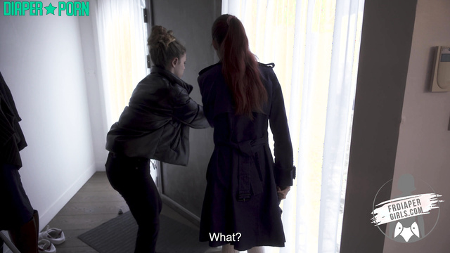 Lesbian threesome, shaved pussies grinding in diapers - FRDiapergirls