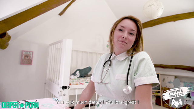 Topless striptease, big tits out, lotion rubbed - FRDiapergirls