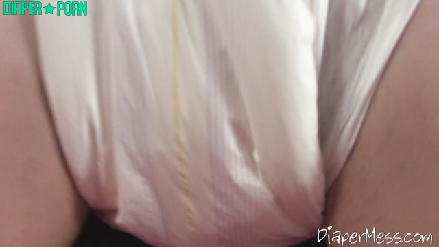 Brunette in dirty diaper, messy schoolgirl - DiaperMess