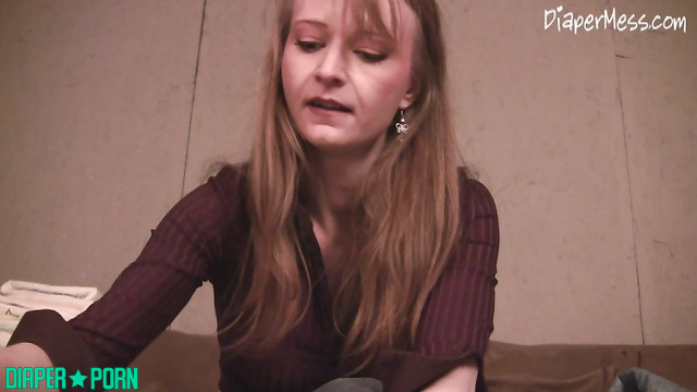 Blonde Nat gives dirty talk enema - DiaperMess