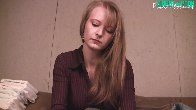 Blonde Nat gives dirty talk enema - DiaperMess