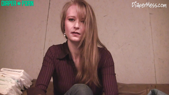 Blonde Nat gives dirty talk enema - DiaperMess