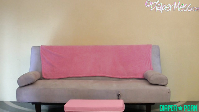 Spanked redhead moaning as diaper leaks - DiaperMess