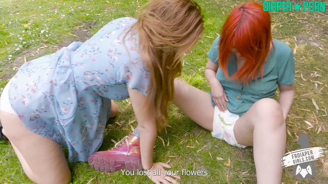 Redhead in regression, moaning under Charlotte's touch - FRDiapergirls