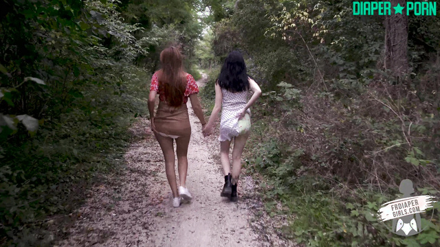 Spanked hard while pissing in forest - FRDiapergirls