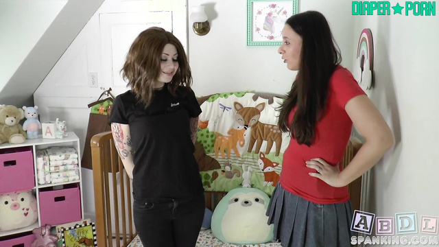 Brat's Hairy Pussy Spanked, Forced into Diaper - ABDL Spanking