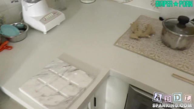 Pissing hard while spanking redhead babysitter - ABDL Spanking