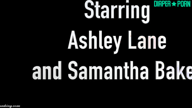 Naked Ashley and Samantha spanked and diapered hard - Momma Spankings