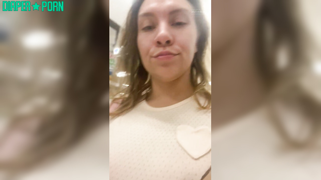 Blonde solo panting in public with diaper peeking - PaddedkittenVuittQn