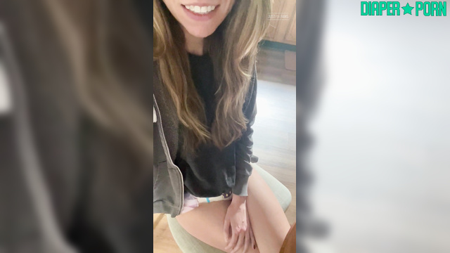 Brunette moaning, diaper flooded and messy - LolaAndThenSome