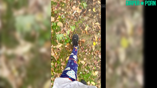 Brunette flashing diaper while walking outdoors - LolaAndThenSome