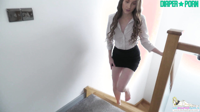 UKDiaperGirls - Brook changes her nappy and puts on a dress