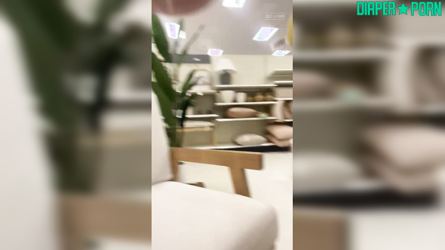 PaddedkittenVuittQn - Casually walking through store with a thick hidden nappy underneath