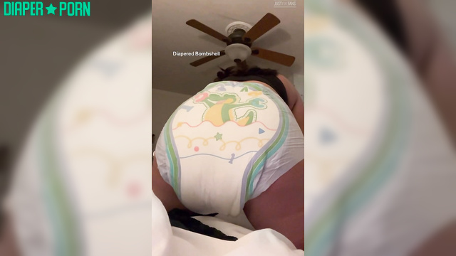Brunette in glasses, dirty diaper dripping slowly - sunbunnystella