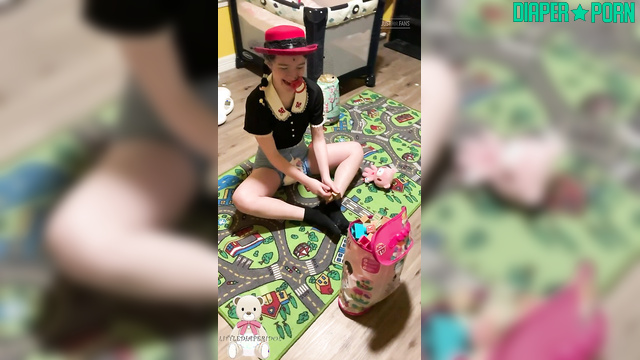 LittleDiaperIdol - Plays with legos and marbles on his mat