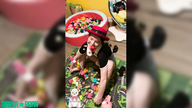 LittleDiaperIdol - Plays with legos and marbles on his mat