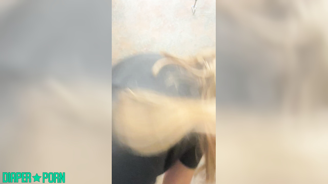 Blonde moaning solo, hairy pussy in messy pampers - PaddedkittenVuittQn
