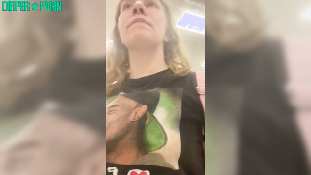 PaddedkittenVuittQn - Walking through the store confidently in a snug nappy