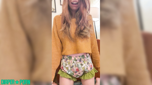 Blonde flaunting in pink nappy - LolaAndThenSome