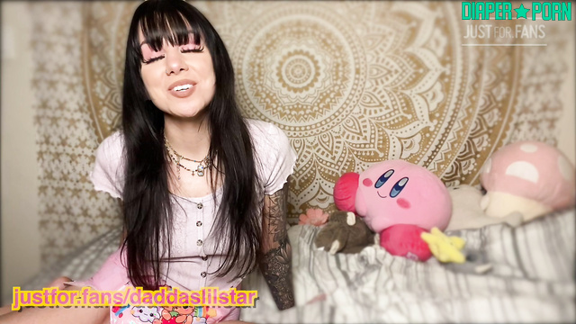 Soft diaper tease, fingers pressing under - daddaslilstar