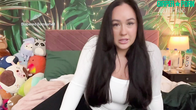 Brunette with toy deep, panting loud after pampers drop - sunbunnystella