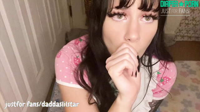 Brunette in Pink Pampers Embraces Regression - daddaslilstar
